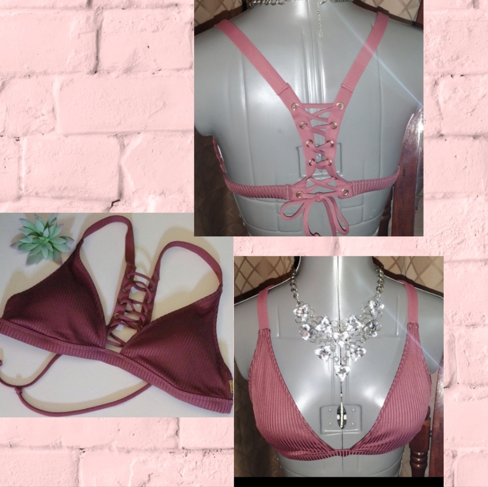 Victoria's PINK Dusty Rose Swim Top EUC